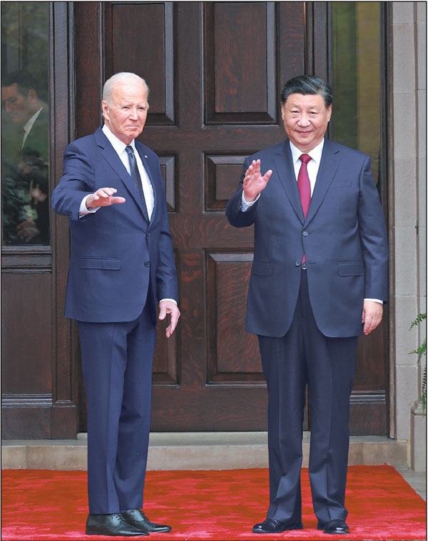 President Xi Jinping and United States President Joe Biden meet on Wednesday at Filoli, a historic estate south of San Francisco, California.Feng Yongbin/China Daily