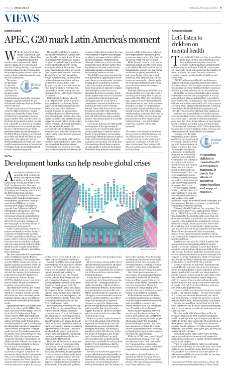 Development banks can help resolve global crises