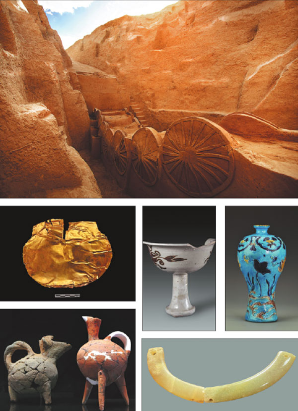 Some of the artifacts discovered during various archaeological projects carried out in China last year on display. The top 10 new archaeological discoveries in China in 2023 were announced in Beijing on Friday. The projects are prominent representatives of field archaeological work in the past year.Xinhua