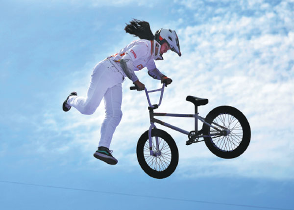 Deng Yawen of China delivers a masterful performance on Wednesday to secure gold in the cycling BMX freestyle women's park final at the Olympic Games in Paris, France. It is the first medal for China in the event.Wei Xiaohao/China Daily